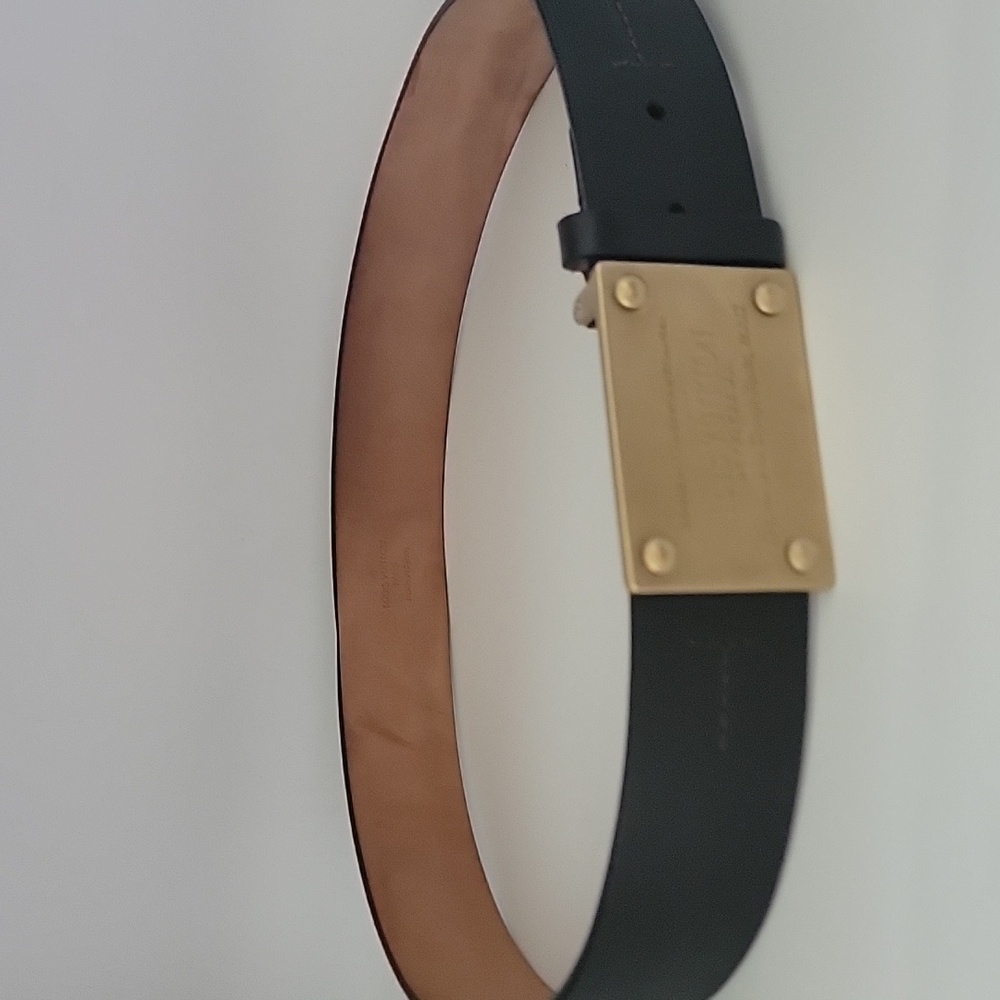 Louis Vuitton Black Belt with Brass Buckle Size 32 - Picture 7 of 10
